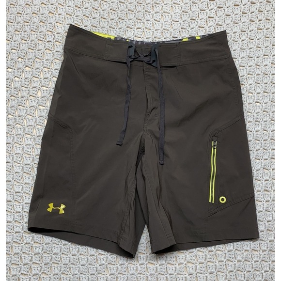 Under Armour Board Shorts Mens Size 30 Gray Summer Beach Swim - Picture 1 of 12